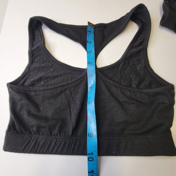 Sexy Black Crop Top Seuquin Tube Top Racer Back Bandeau Short Cami - Size XS/S - Picture 9 of 11
